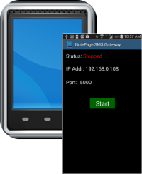 NotePage Android SMS Gateway